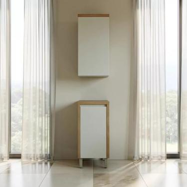 Imagem de Conjunto Cozinha Allure 2 Peças 80 Cm Jequitibá Gris