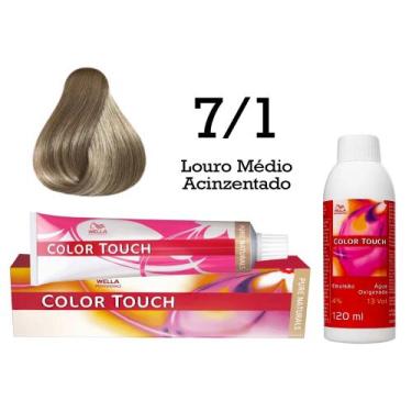 Imagem de Tonalizante Color Touch 7.1 Louro Médio Acinzentado Emulsão Ox  Wella 