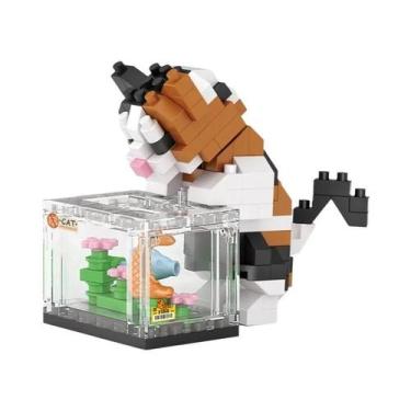 Imagem de Conjunto De Brinquedos De Animais Em Desenho Animado Fofo LOZ, Blocos 