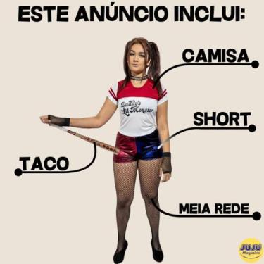 Imagem de Fantasia Arlequina Completa Harley Quinn Halloween Esquadrão Suicida I