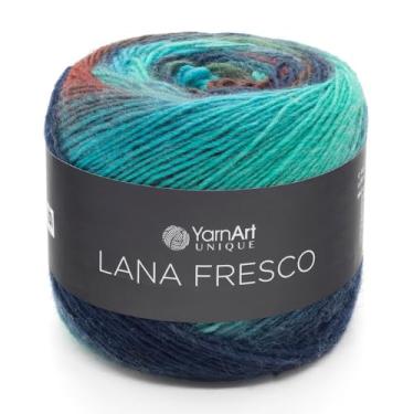 Imagem de YarnArt Lana Fresco 100% fio de lã – Peso fino/esportivo (#2) – 3,52 oz (100 g) / 415 jardas (380 m) por bola – Fio de tricô e crochê de fibra natural macia para suéteres, xales, roupas (1, 8112)