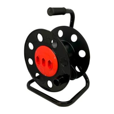 Imagem de Carretel Com 3 Tomadas para Extensão Eletrica Até 40m Tripolar 3x2.5mm