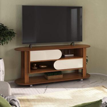 Imagem de Rack Mundi Tv 65 2 Portas 2 Prateleiras Cedro / Off White