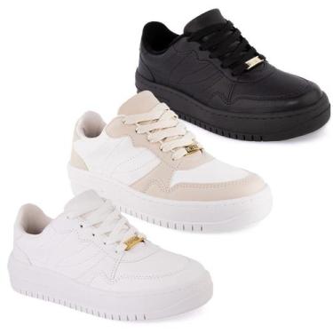 Imagem de Tênis Vizzano Casual Feminino Conforto Original 1389, Branco, 37