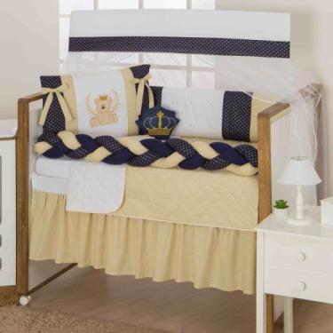 Imagem de Kit berço completo 11 peças masculino e feminino arco iris nuvem passa