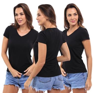 Imagem de Camiseta Feminina Gola V Viscolycra Conforto Dia A Dia-Feminino