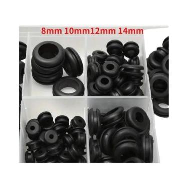 Imagem de Kit Sortido De Anéis O-Ring De Borracha Preta 20 40 60 Peças 8 10 12 1