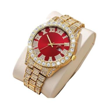 Imagem de Relógio De Luxo Masculino Com Diamantes, Pulseira De Aço Inoxidável, R