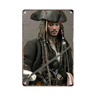 Imagem de Placa De Metal Retrô Piratas Do Caribe Disney Arte De Parede Decoração