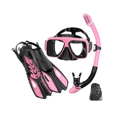 Imagem de Conjunto De Máscara De Mergulho Para Adultos Com Fins E Snorkel Ajustá