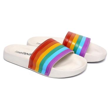 Imagem de Chinelo Feminino Slide Anatômico Confortável Leve Listras-Feminino