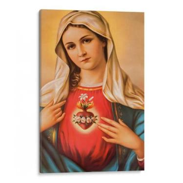 Imagem de Quadro decorativo Imaculado Coração de Maria Pintura Barroca - Art Can