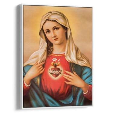 Imagem de Quadro decorativo Imaculado Coração de Maria Pintura Barroca - Art Can