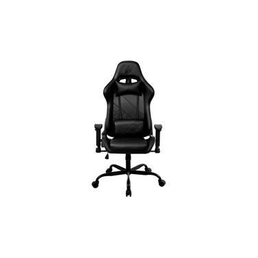 Imagem de Cadeira Gamer 1STPLAYER S02, Até 120kg, Reclinável, com Almofadas, Material PVC, Preta - S02-BK