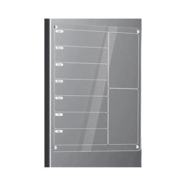 Imagem de Calendário Magnético De Acrílico Para Geladeira, Quadro Branco Apagáve