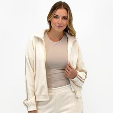 Imagem de Jaqueta Rosa Bella Gola Alta em Veludo Cotelê Feminina-Feminino