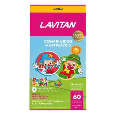 Imagem de Vitamina Infantil Lavitan Mastigável Rosa 60 Cpr  Cimed
