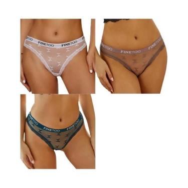 Imagem de Conjunto De Calcinhas Sexy De Renda Para Mulheres, G-String De Cintura