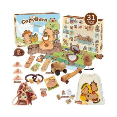 Imagem de Calendário Do Advento De Natal Para Crianças Com Tema De Capivara, Cai