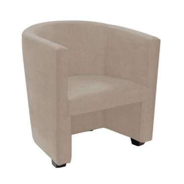 Imagem de Poltrona Malta Recepção Tecido Suede Bege Rud House