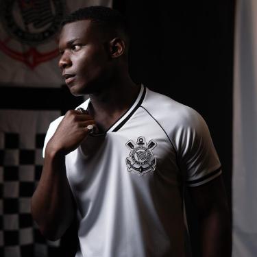 Imagem de Camisa Corinthians Raglan Dry Branca Masculina-Masculino