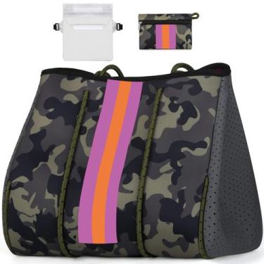 Imagem de Bolsa Tote de Neopreno IBFUN Mejorada Grande con Bolsillo Interior