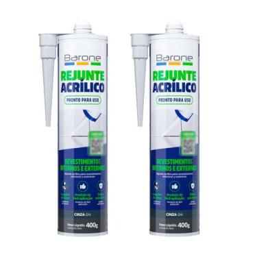 Imagem de Kit 2 Pu 40 400g Rejunte Acrílico Barone Diversas Cores