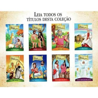 Imagem de Kit c/ 8 livros as mais belas historias da biblia - infantil - bicho e