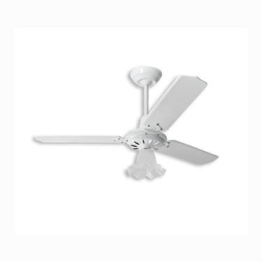 Imagem de Ventilador de Teto Loren Sid Tulitha Branco Pás Brancas, 110V
