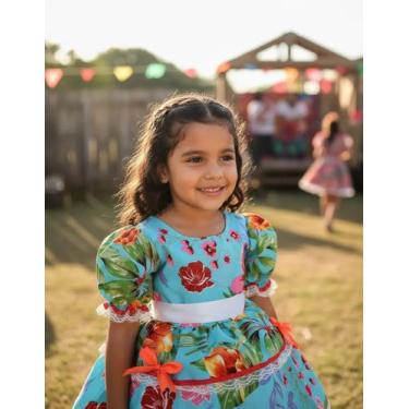 Imagem de Vestido Infantil Festa Junina Julina Quadrilha Caipira Luxo - Festa Lu