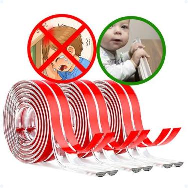 Imagem de Kit 3 Protetor Quina Silicone Transparente 2M Móveis Mesas - Hxt