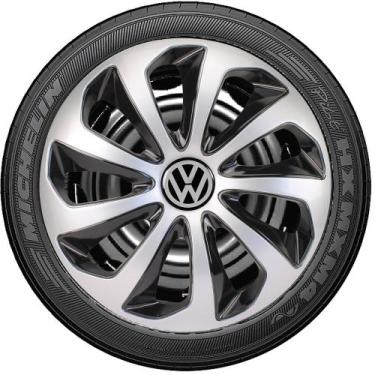 Imagem de Jogo Calota Esportiva Aro 14 Velox Vw Gol G1 G2 G3 G4 G5 G6 Prata/Pret