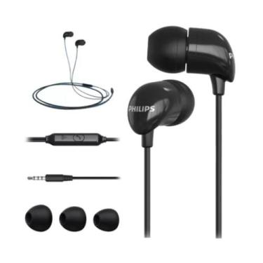 Imagem de Fone de Ouvido Intra Auricular Philips c/Microfone Preto - TAE1126BK