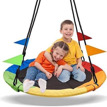 Imagem de Saucer Tree Swing PACEARTH, 40 polegadas, capacidade voadora de 410 kg