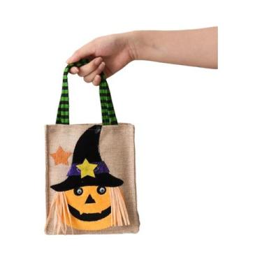Imagem de Bolsa De Halloween Em TNT: Saco De Doces De Abóbora Para O Festival Fa