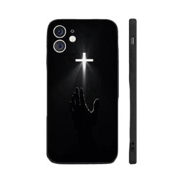 Imagem de Capa De Silicone Cruz De Jesus Para iPhone 16 15 14 13 12 11 pro Max D