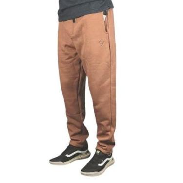 Imagem de Calça Moletom Back Wash C26002 Marrom-Masculino