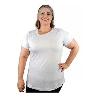 Imagem de Camiseta T-shirt Blusa Plus Size Feminina Básica - Coalizão Fashion, B