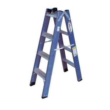 Imagem de Escada Tesoura dupla 1.2m Alumínio/Fibra 4 degraus WBertolo