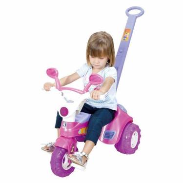Imagem de Triciclo Infantil Baby Music com Haste e Som - Rosa - Cotiplás