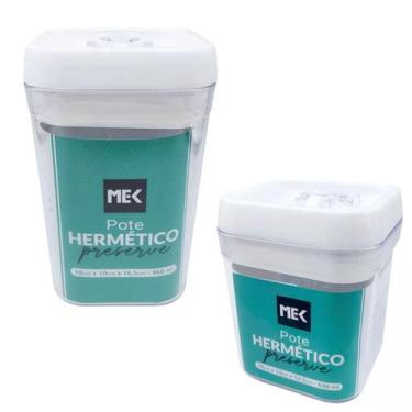Imagem de Kit 2 Potes Organizador com Tampa Hermética (630 e 960ml) - MEK