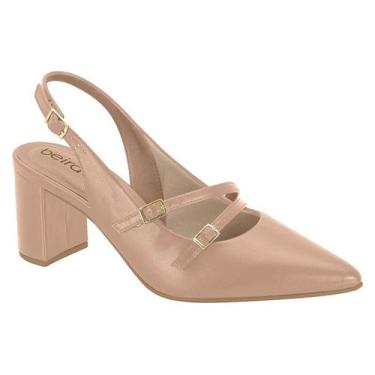 Imagem de Sapato Feminino Scarpin Slingback Beira Rio 4241.234 Lançamento, Nude,