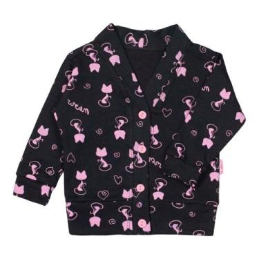 Imagem de Casaquinho de bebê minimalista gatinha preto - Era Uma Vez, 3-6M