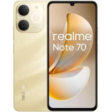 Imagem de Celular Realme Note 70 256GB 8GB RAM Dourado Global, 256GB, Dourado