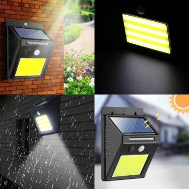 Imagem de Luminaria Solar Led Parede Lampada 48 Leds Sensor Movimento - Abmidia