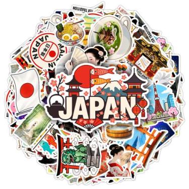 Imagem de BETANAS 100 adesivos vinílicos impermeáveis de viagem ao Japão