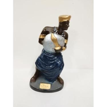 Imagem de Imagem em gesso orixá ogum modelo 001 20 cm - CASA FÉ