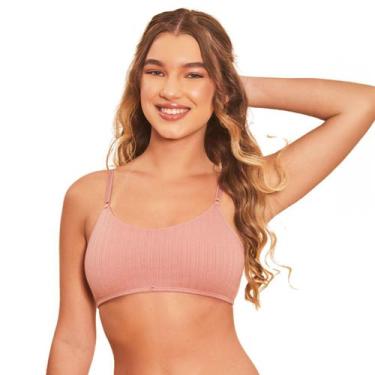 Imagem de Sutiã Top Faixa Juvenil Menina Econfort, 12, Blush