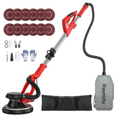 Imagem de Lixadeira para Drywall Ravrodiy 950W 8-Amp 7 Velocidades com Aspirador