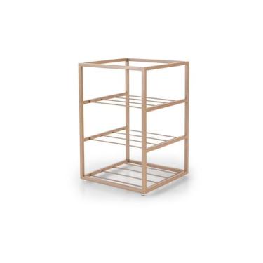 Imagem de Adega para 6 Garrafas Dourada - Linha Frame - Forma Utilidades